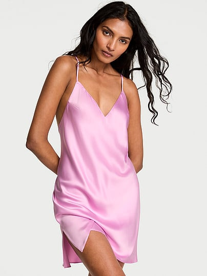 Satin Open-Back Slip Dress, Purple, XS - Women's Slips - Victoria's Secret | Victoria's Secret (US / CA )