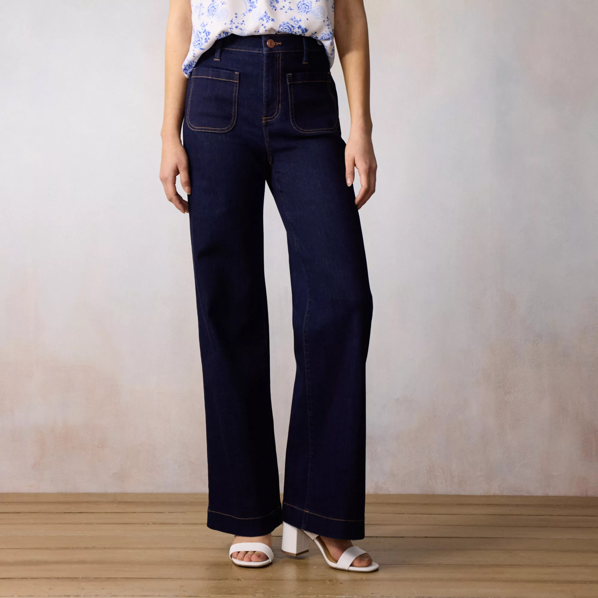 Women's LC Lauren Conrad Super High Rise Wide Leg Jeans | Kohl's