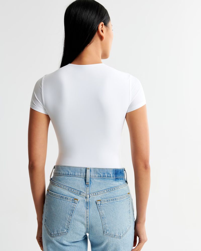 Women's Soft Matte Seamless Tee Bodysuit | Women's Tops | Abercrombie.com | Abercrombie & Fitch (UK)