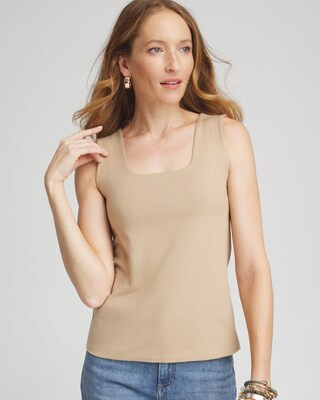Contour Cotton™ Square Neck Tank | Chico's