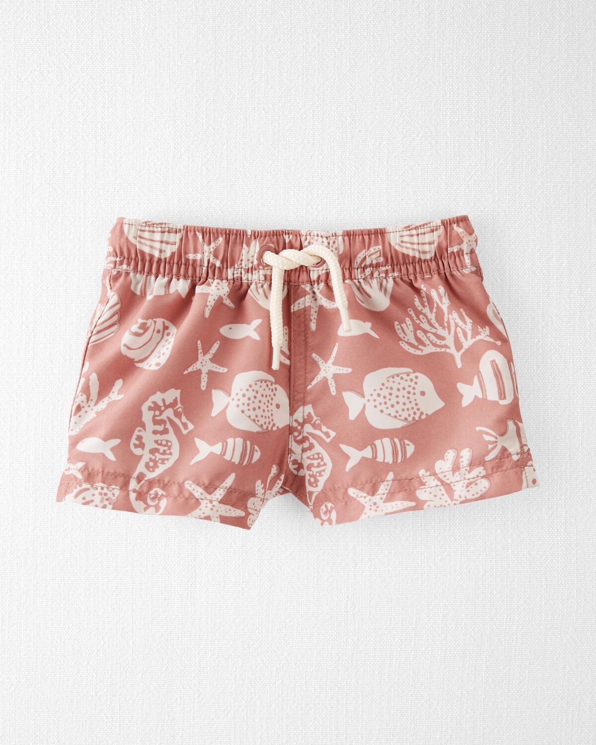 Coral Baby Seashell Print Recycled Swim Trunks | carters.com | Carter's