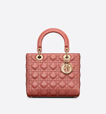 Medium Lady Dior Bag Rust-Colored Cannage Lambskin | DIOR | Dior Couture
