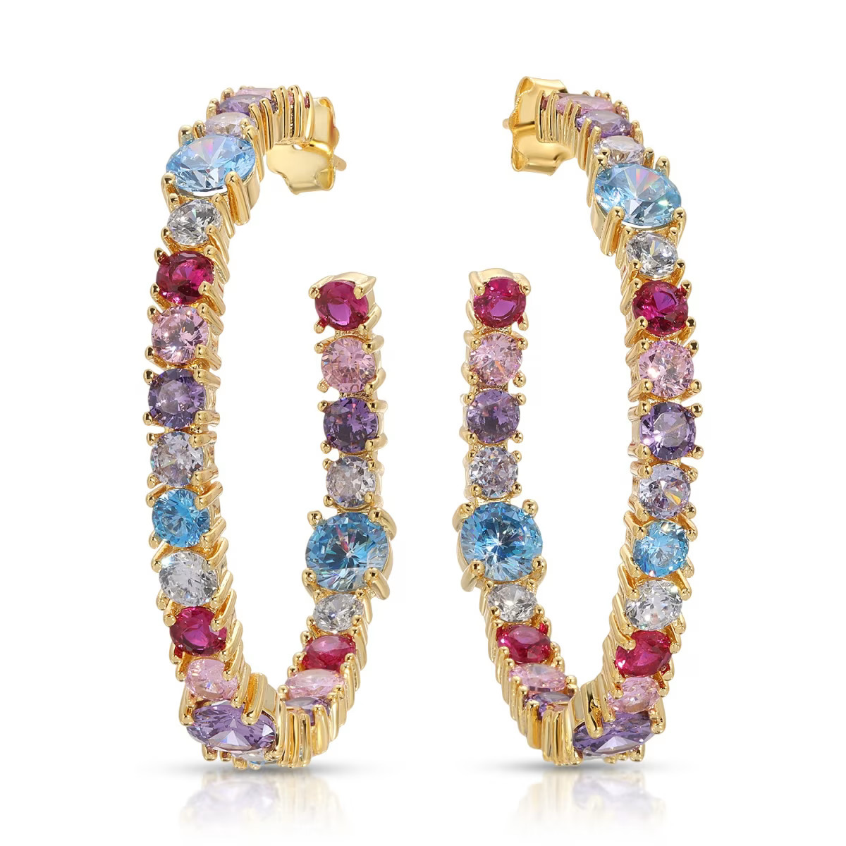 Wild Child Hoop Earrings Rainbow | Wolf & Badger