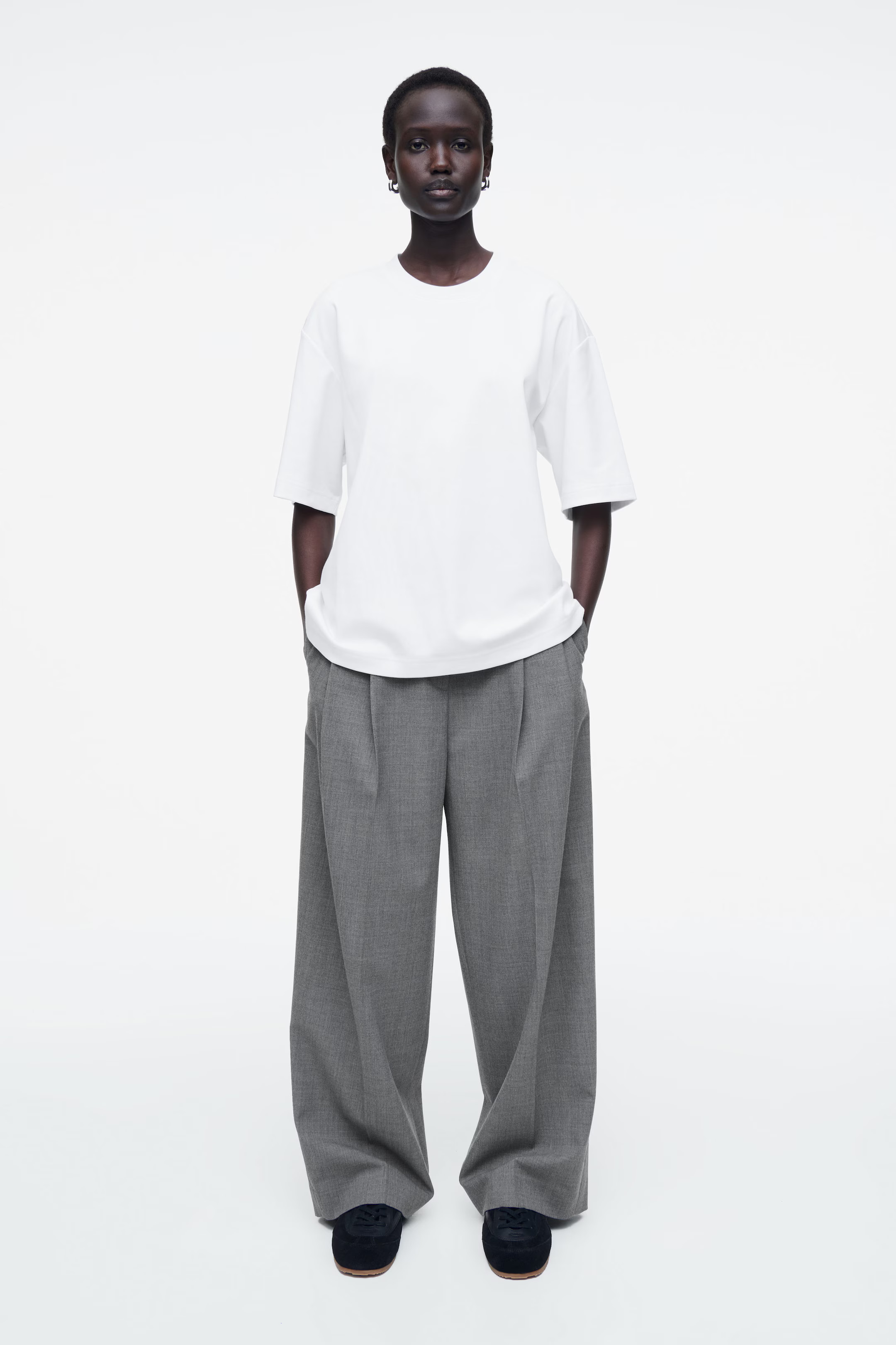 OVERSIZED COTTON T-SHIRT - WHITE | COS (EU)