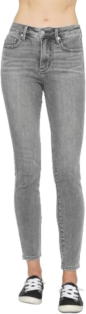 Judy Blue Mid Rise Tummy Control Shield Pocket Skinny Jeans 88862 | Amazon (US)