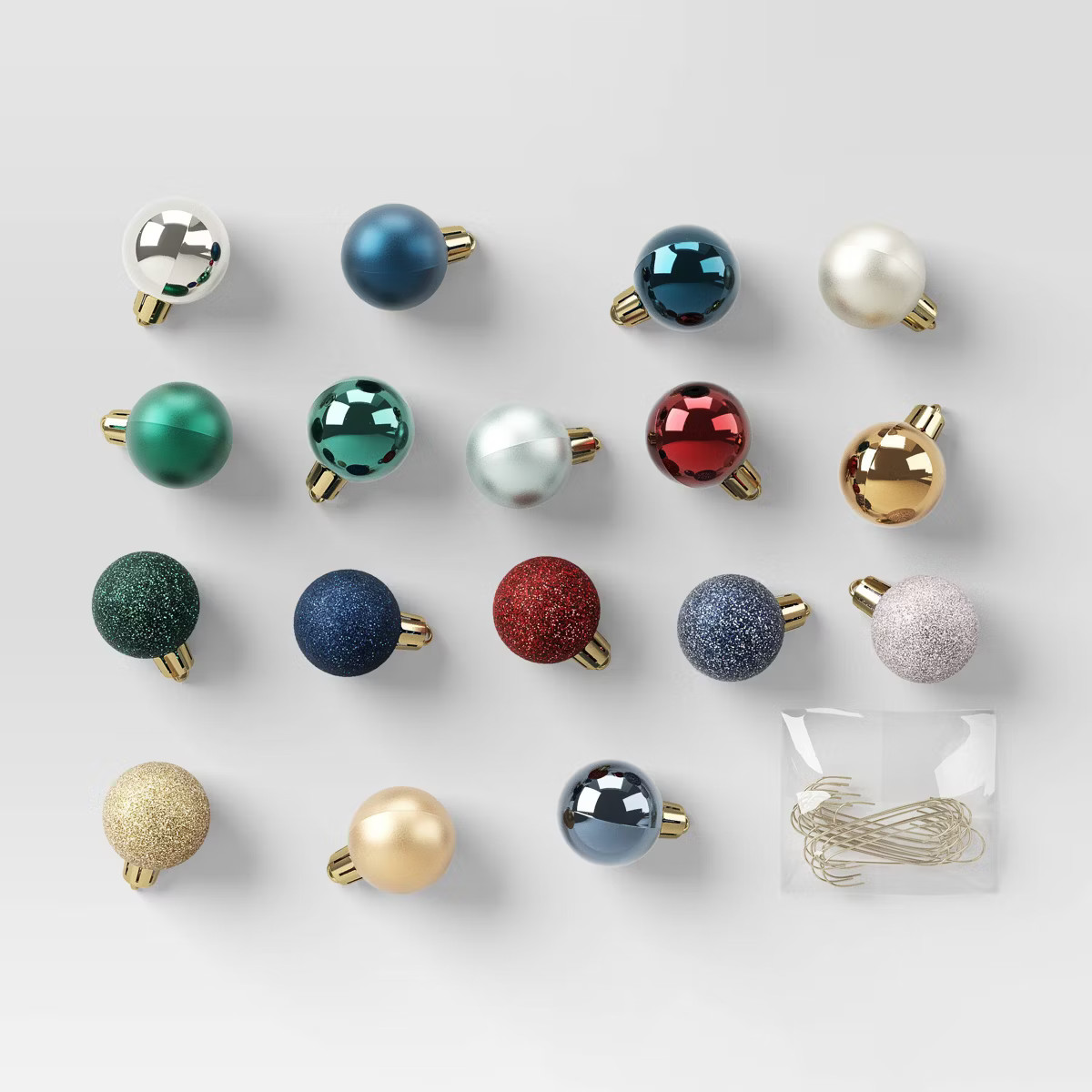 25ct Round Mini Christmas Tree Ornament Set - Wondershop™ | Target