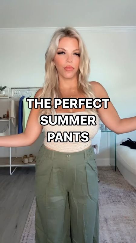 The trouser pants of my dreams!! The perfect summer outfit all on sale today! Did a size down to a small from my normal medium- they do run a bit big 

summer outfits mom style curvy fashion ae haul 

#LTKfindsunder50 #LTKmidsize #LTKstyletip