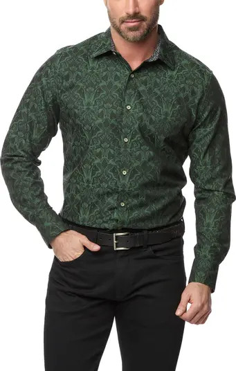 Highland Classic Fit Tapestry Print Cotton Button-Up Shirt | Nordstrom