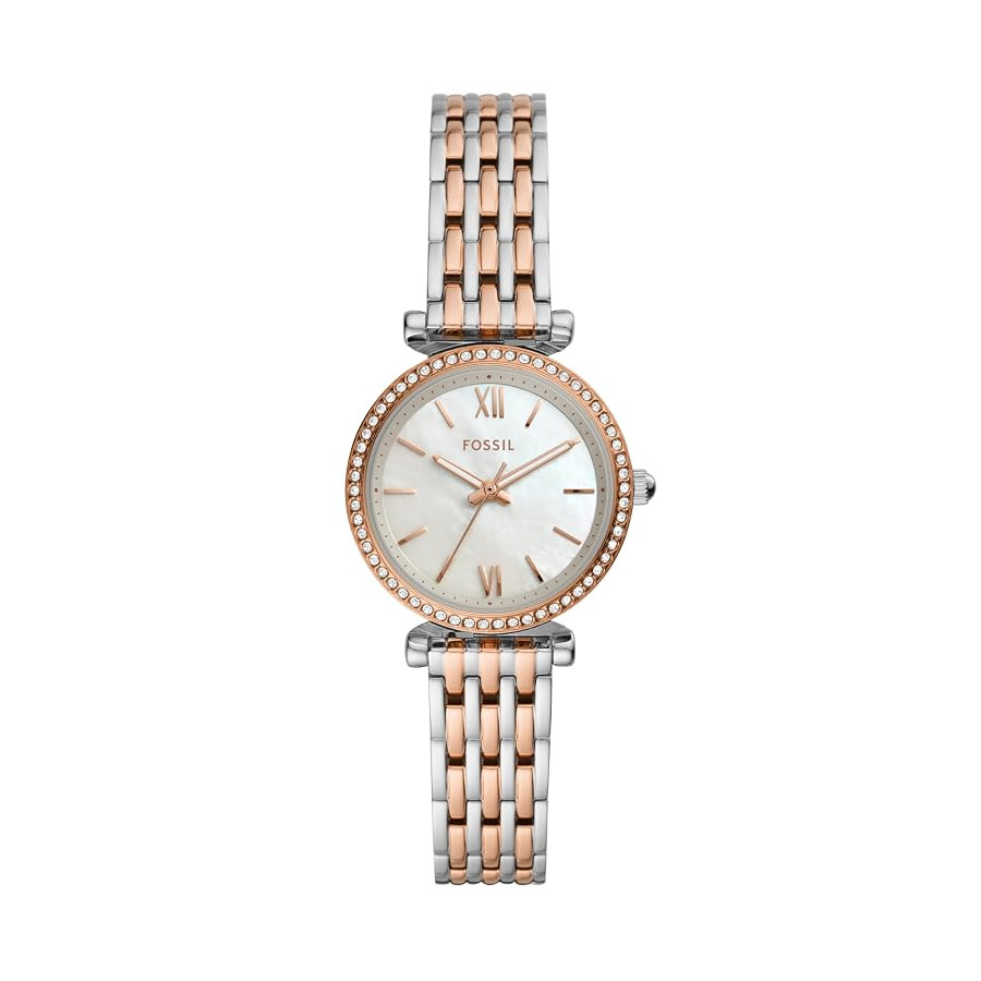 Fossil Women's Carlie Quartz Stainless Steel Three-Hand Watch | Amazon (US)