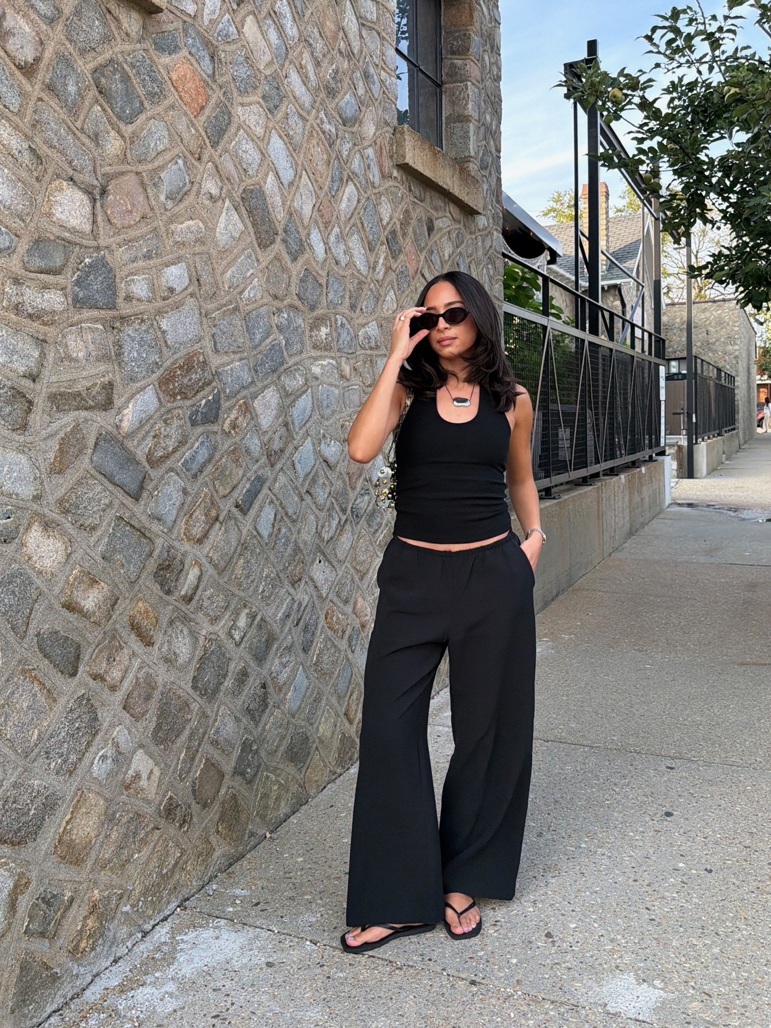 Chic summer outfit! This halter tank is so comfortable and flattering!! Wearing size S tank (code NENAXSPANX to save) and size S wide-leg pants (40% OFF!! Plus an extra 10% off with code GREAT) 

fall transitional outfit, casual outfit, gap sale, sale alert, date night outfit, dinner outfit, fall outfits women

#LTKmomlife #LTKSeasonal #LTKSaleAlert