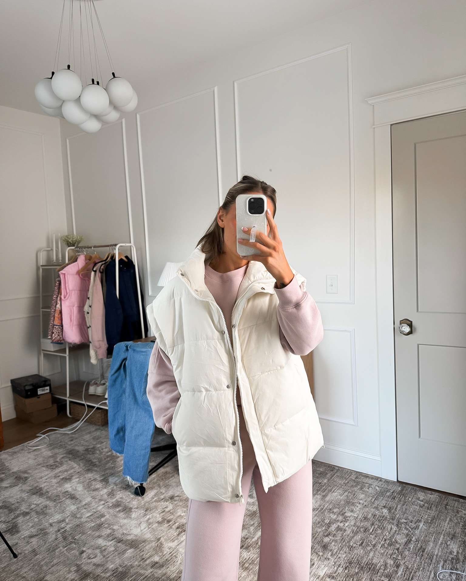 Puffer vest 🩷 in cream & love this bright pink!! The cream is perfect to transition from fall, winter to spring!!  The longer length is great too! 

#LTKFindsUnder100 #LTKStyleTip #LTKSeasonal