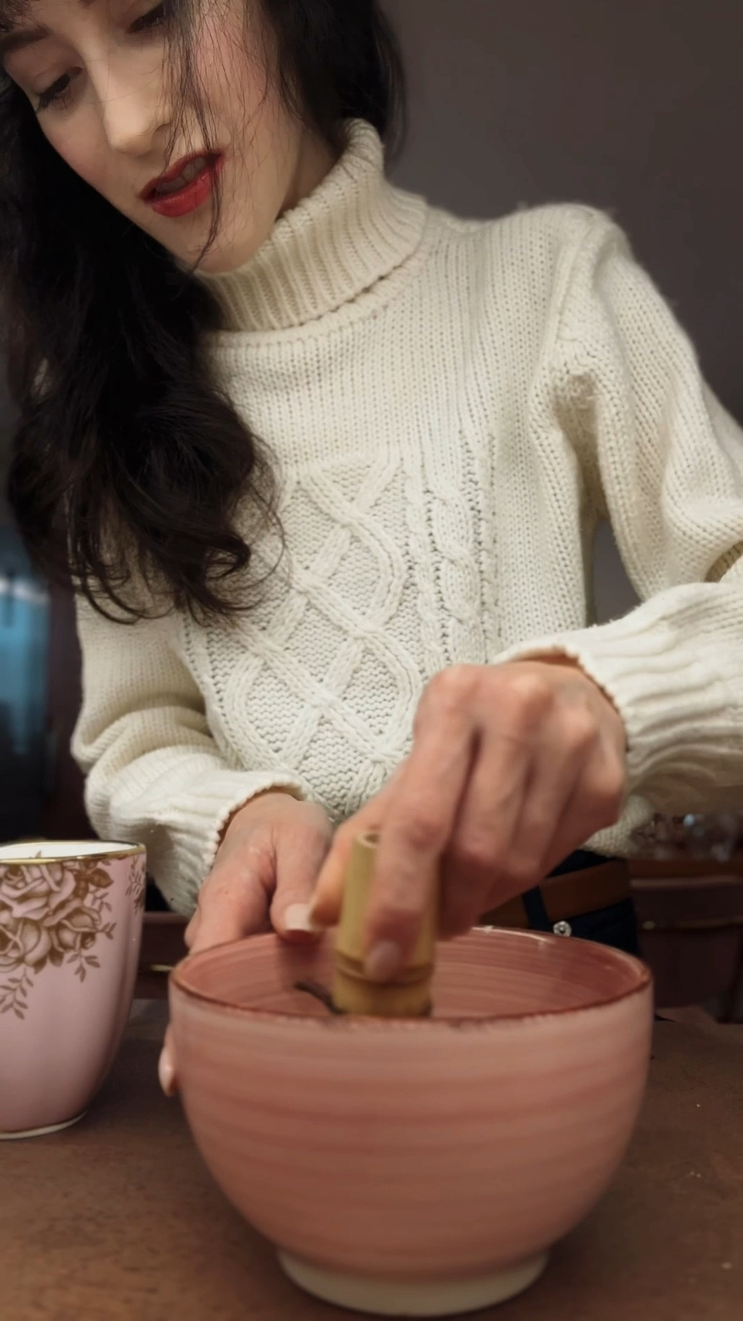 Winter outfit, winter morning outfit, white chunky turtleneck sweater, white sweater, white cable knit sweater, white jumper, dark wash jeans, brown belt, matcha latte, matcha ritual, morning ritual, cosy outfit, wear at home outfit

#LTKootd #LTKdayinmylife #LTKmorningroutine