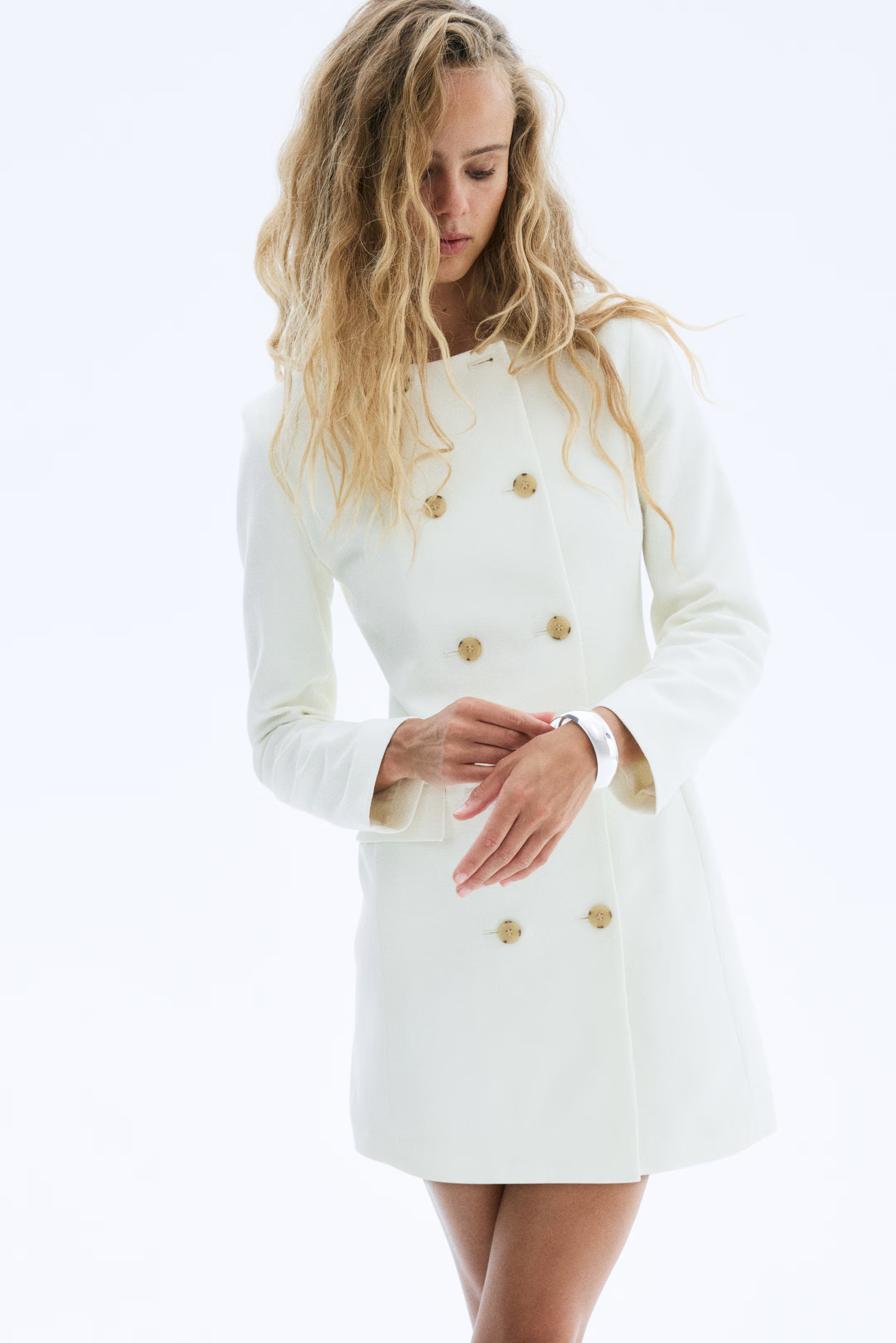 Robe blazer à fermeture croisée - Crème - FEMME | H&M BE | H&M (FR, IT, ES, PT, BE)