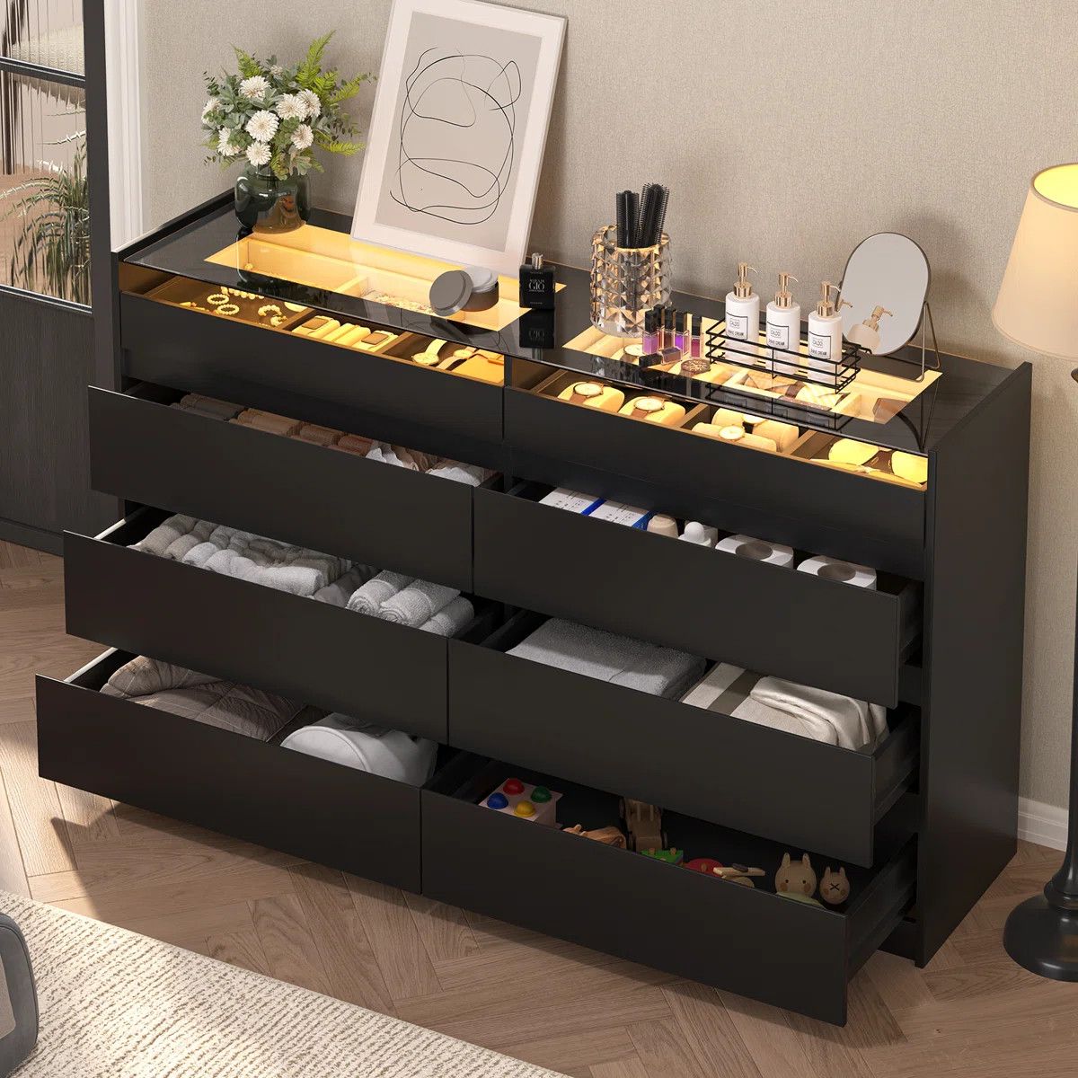 8 Drawer 47.2" W Double Dresser | Wayfair North America