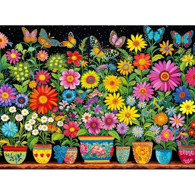 Cross & Glory - Floral Fantasia: A Butterfly's Haven - 1000 Piece Jigsaw Puzzle for Adults | Glar... | Walmart (US)