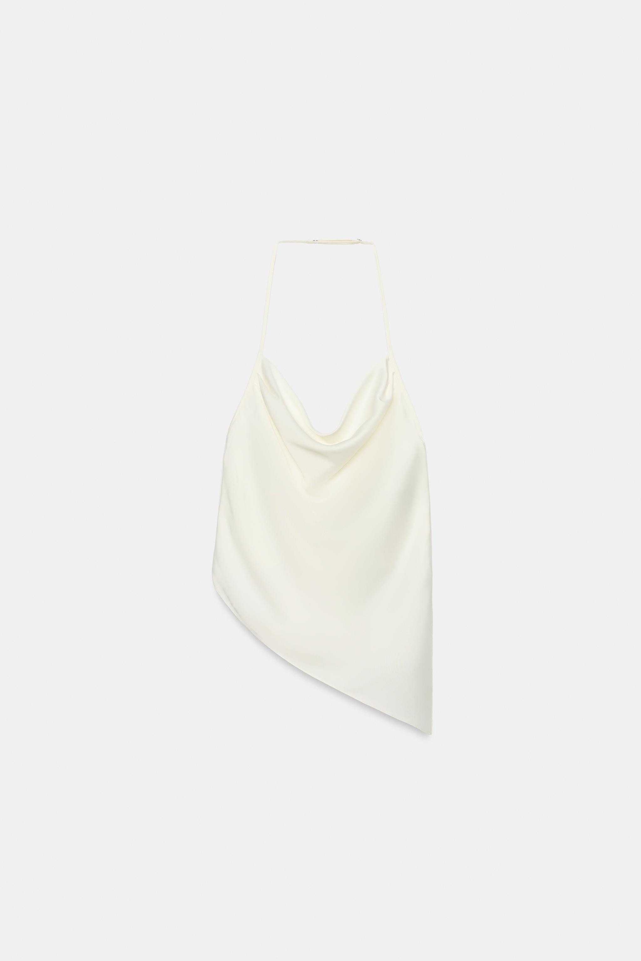 SATIN-EFFECT HALTER TOP | Zara US
