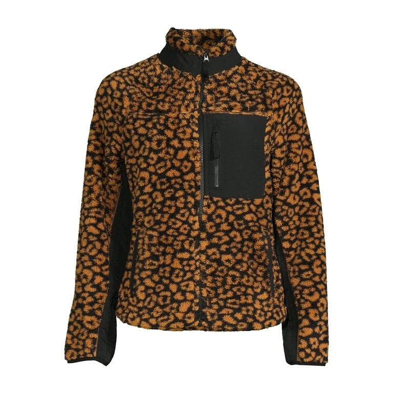 Time and Tru Women's and Women's Plus Full-Zip Faux Sherpa Jacket | Walmart (US)