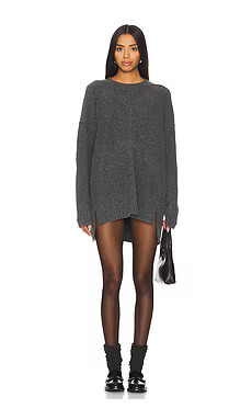 Free People Phoebe Pullover in Dark Heather Grey from Revolve.com | Revolve Clothing (Global)