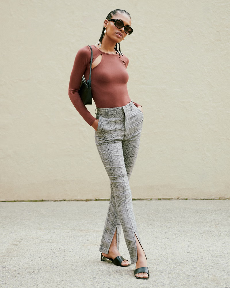 Plaid Split-Hem Pants | Abercrombie & Fitch (US)