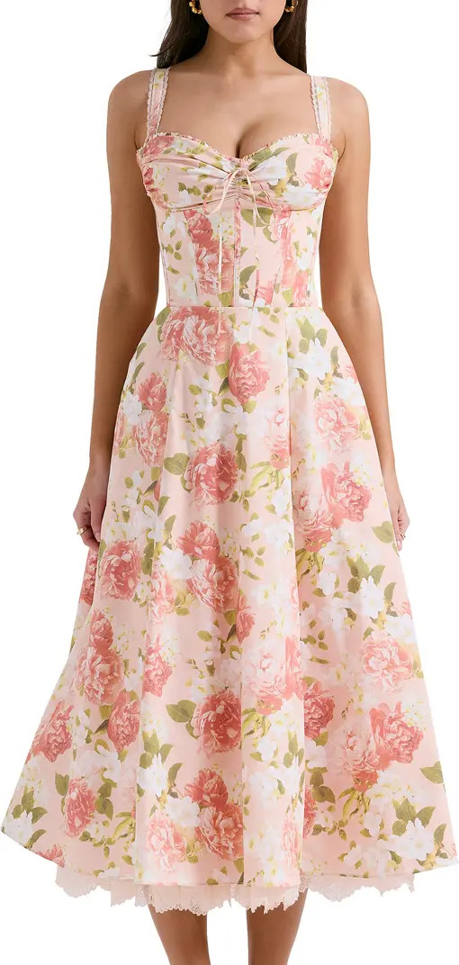 Rosalee Floral Stretch Cotton Petticoat Dress | Nordstrom
