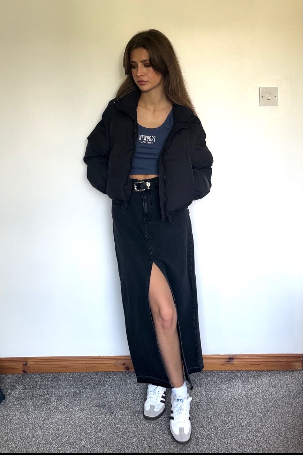 Maxi skirt and puffer jacket

#LTKSeasonal