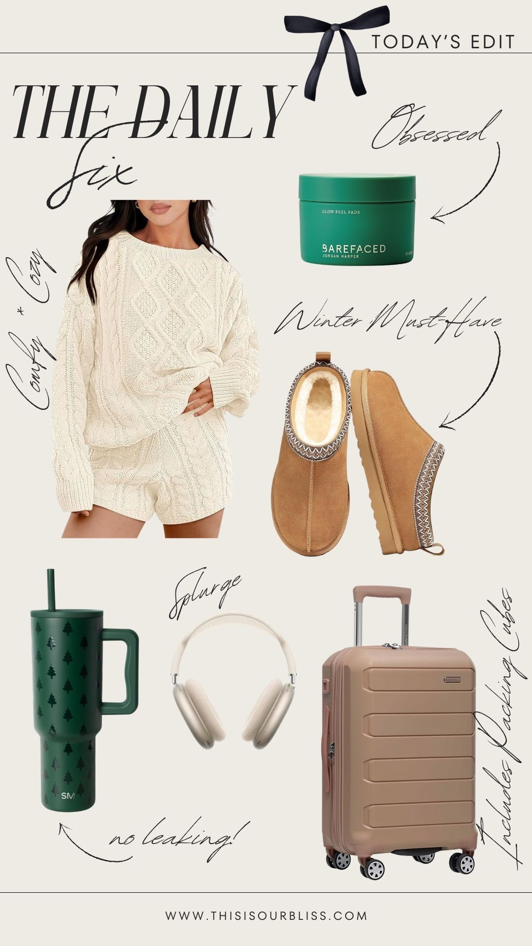 The Daily 6 • Amazon Gift Ideas from Black Friday Deals! These pieces would make amazing gifts (for you or someone else 😉).
Cozy matching set, Barefaced skincare, Ugg slippers, luggage with packing cubes attached & the cutest seasonal Christmas tree tumbler — all linked here! 🎄

#LTKSaleAlert #LTKFindsUnder50 #LTKGiftGuide
