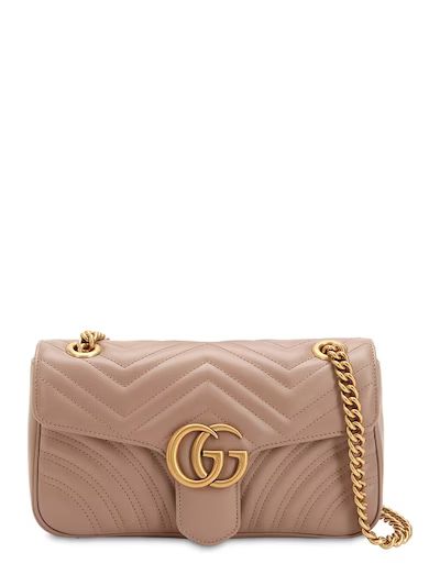 Gucci - Small gg marmont 2.0 leather bag - Nude | Luisaviaroma | Luisaviaroma