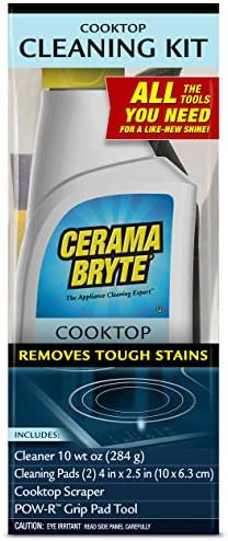 Cerama Bryte Cooktop Cleaning Kit, 10 oz Cooktop Cleaner, 2 Cleaning Pads & POW-R Grip Pad Tool, ... | Amazon (US)