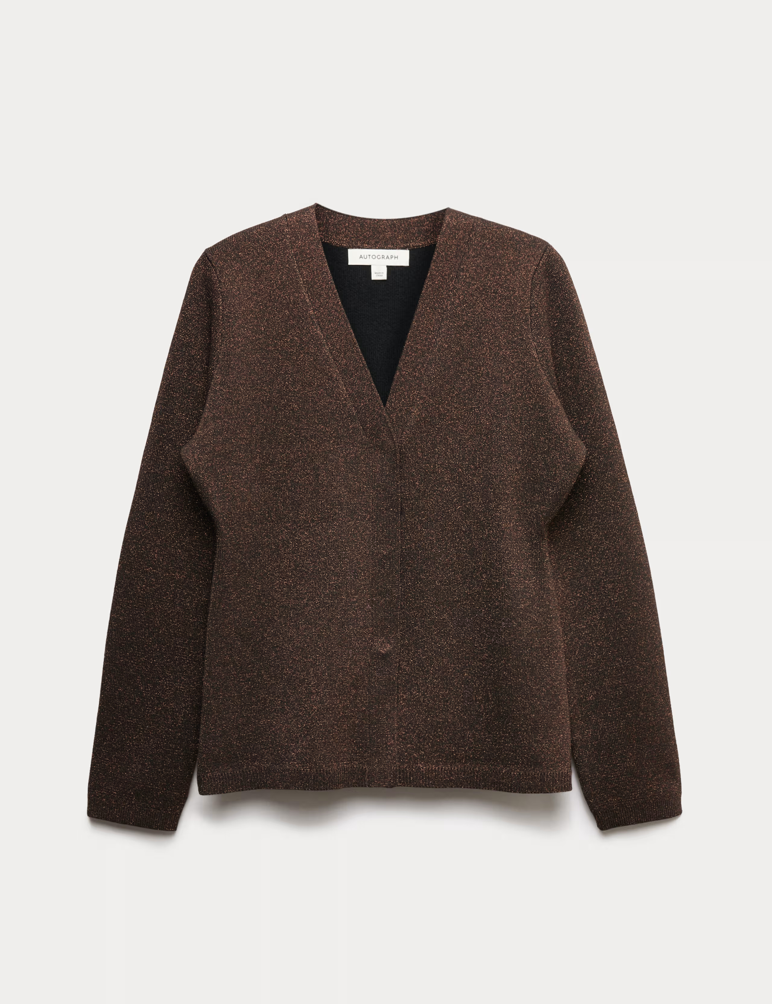 Merino Wool Blend Sparkly V-Neck Cardigan | Marks & Spencer (UK)