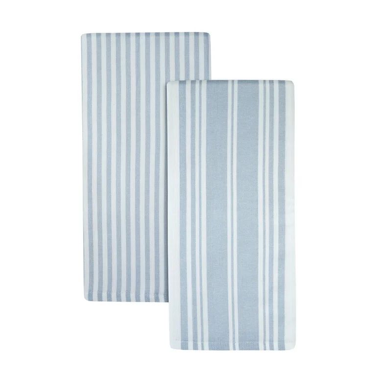 Better Homes & Gardens 2 Piece Culinary Kitchen Towel, Blue Linen | Walmart (US)