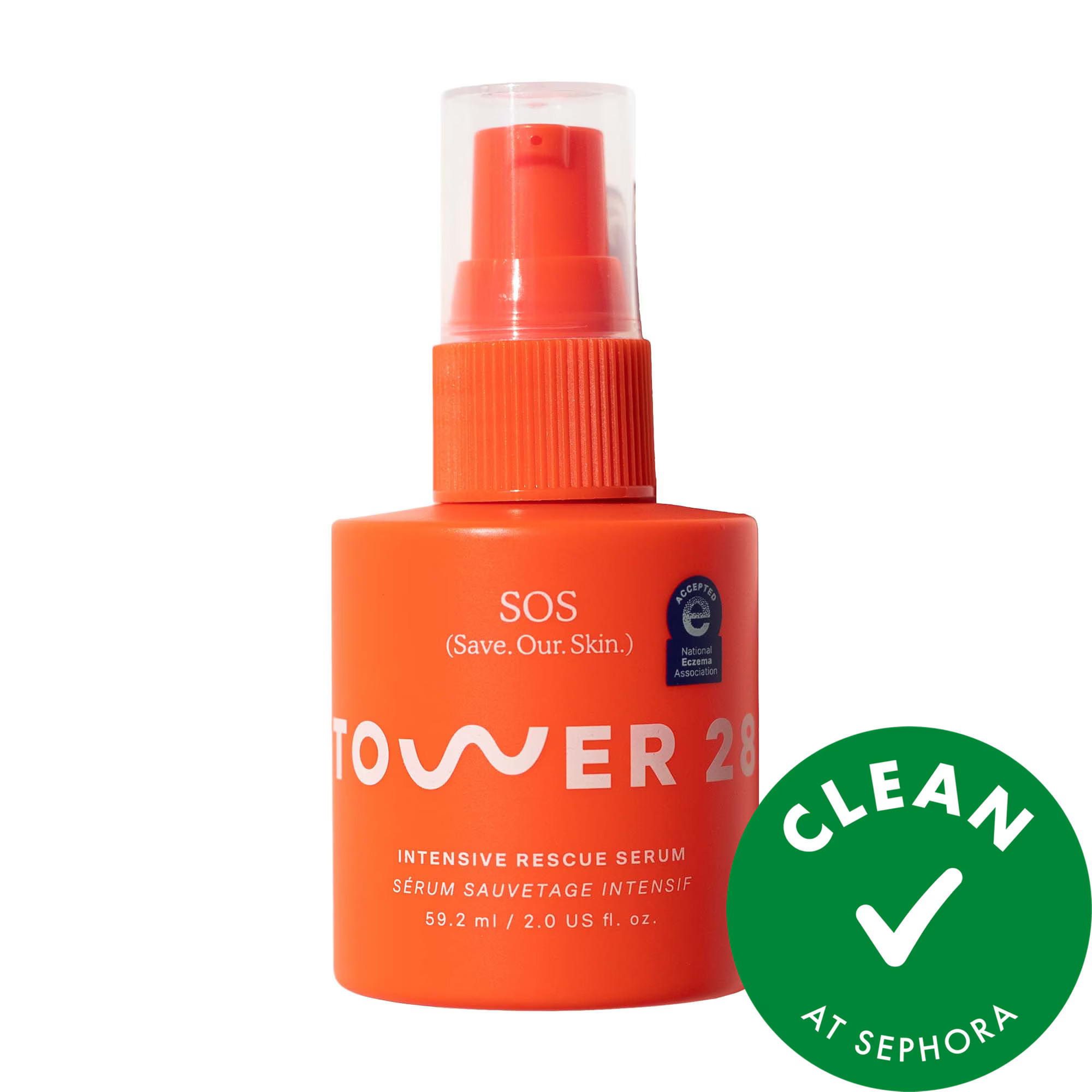 Tower 28 Beauty SOS Intensive Redness Relief Serum with Hypochlorous Acid 2 oz / 59 mL | Sephora (US)
