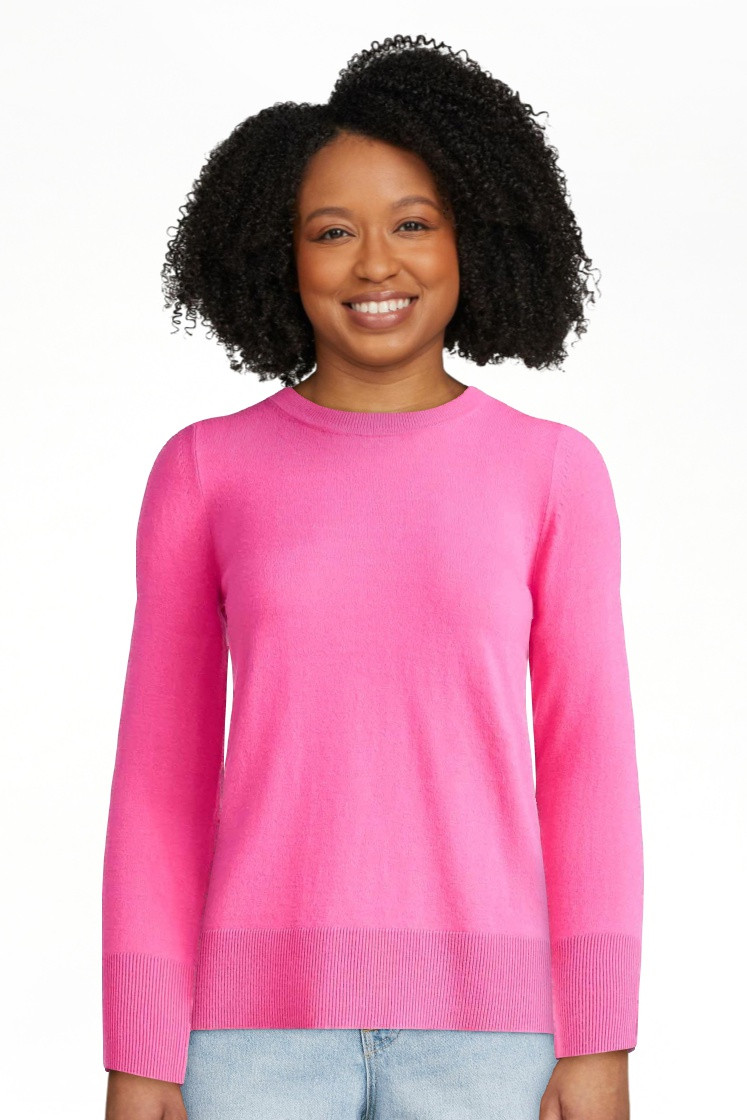 Free Assembly Women's and Women's Plus Cozy Yarn Crewneck Sweater with Long Sleeves. Lightweight,... | Walmart (US)
