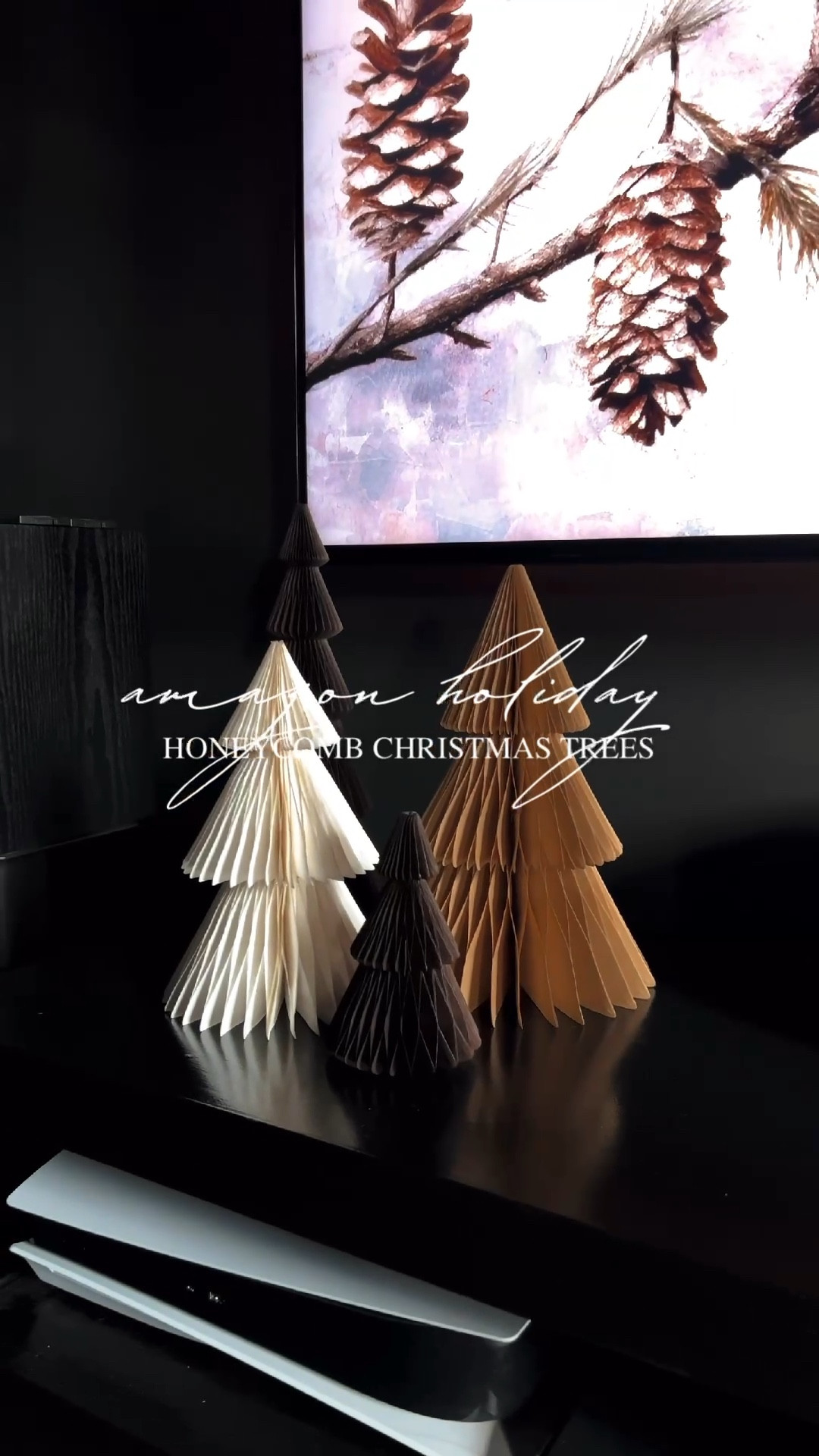 Loving these beautiful moody honeycomb paper Christmas trees for my decor this year! They come in a ton of different colors. 

Christmas Decor 2024, Holidays, Christmas tree, Christmas decor, Trees, Neutral home, organic modern home, moody Christmas decor, neutral Christmas

#LTKSeasonal #LTKHome #LTKHoliday