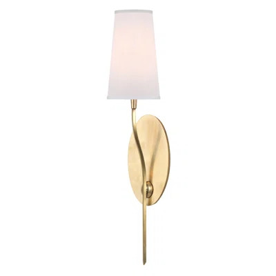 Bakken 1-Light Wallchiere Finish: Aged Brass, Shade Color: White | Wayfair North America