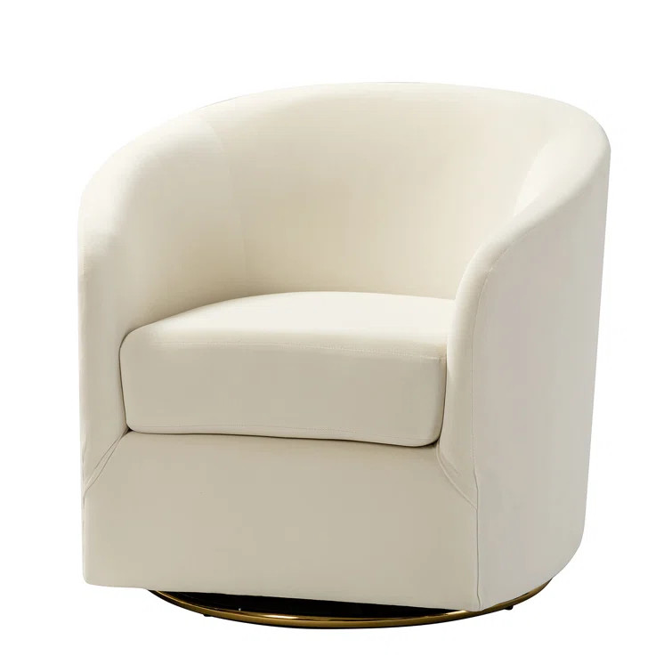 Holden 31.5'' Wide Velvet Swivel Barrel Chair | Wayfair North America