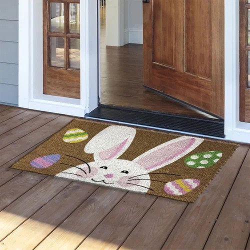 Briarwood Lane Happy Easter Bunny Natural Fiber Coir Doormat | Walmart (US)