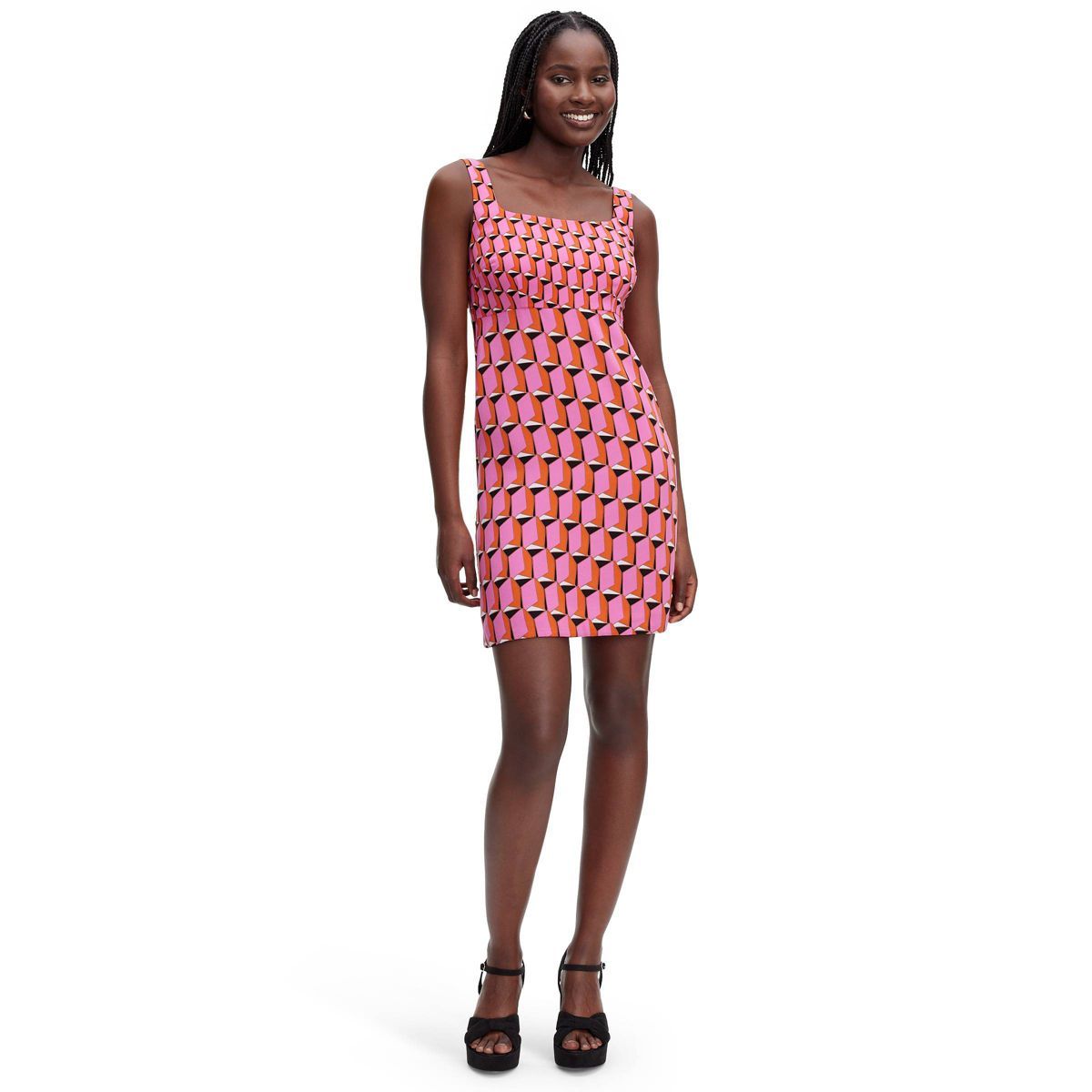 Women's 90's Shift Pink Modern Geo Mini Dress - DVF for Target | Target