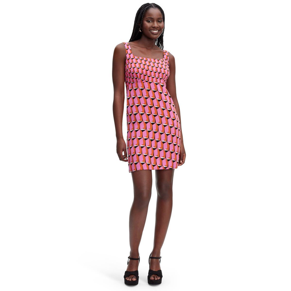 Women's 90's Shift Pink Modern Geo Mini Dress - DVF for Target 6 | Target
