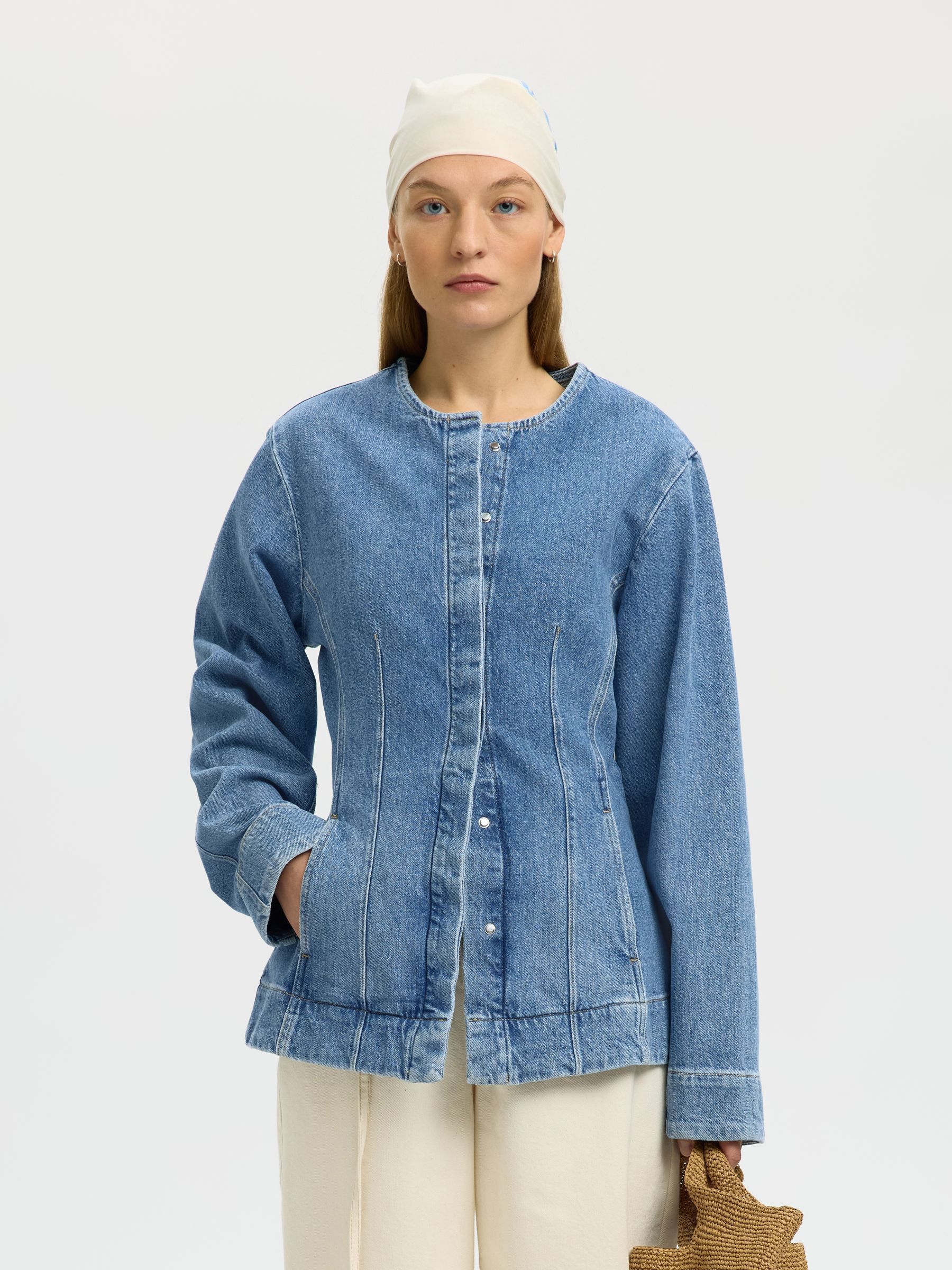 TAILORED DENIM JACKET | Blue | Selected | Selected