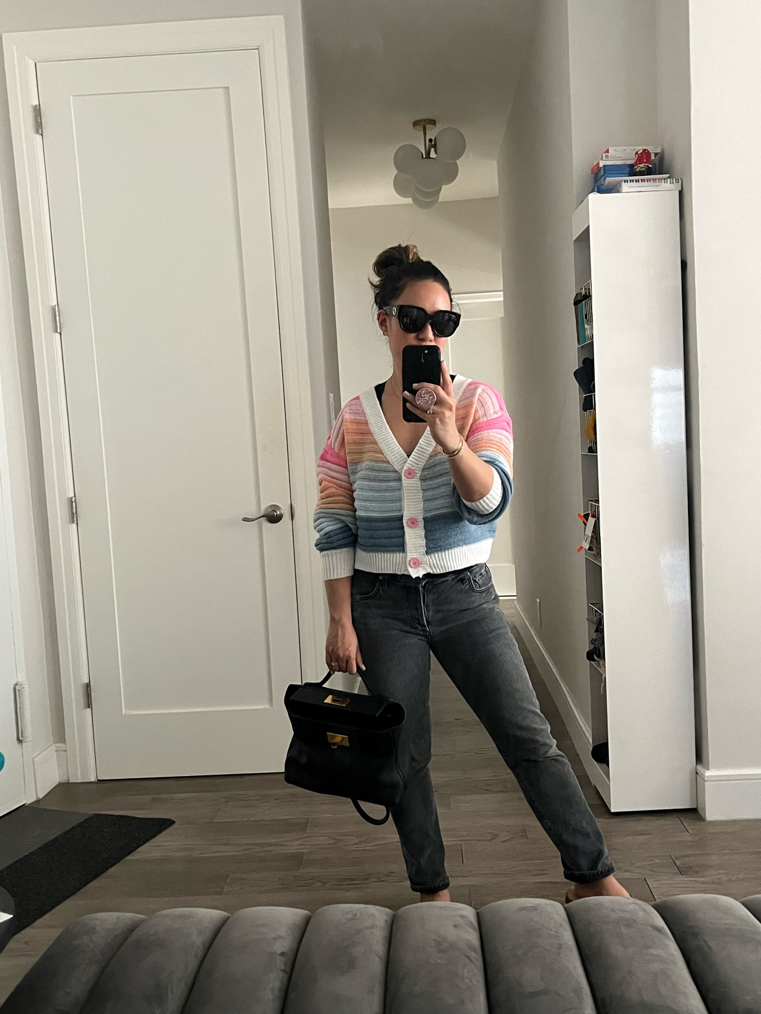 Spring sweater. Cropped sweater.  Goes with everything! Wearing an xs. I had to return this because one of the stripes looks ”too brown.” We all know how I feel about the color brown.

#LTKshoecrush #LTKfindsunder50 #LTKtravel