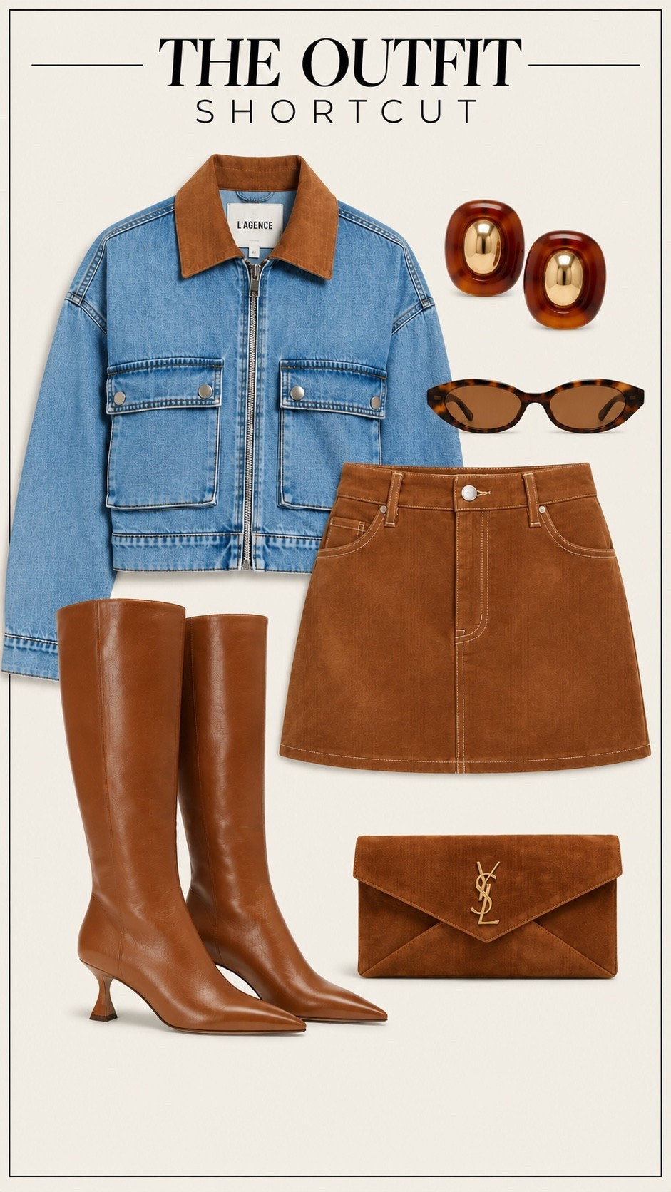 I mean, this is pretty quintessential fall if you ask me💁🏼‍♀️🥂 I love the boxy crop feeling of the jacket. These earrings are so so cool ￼￼