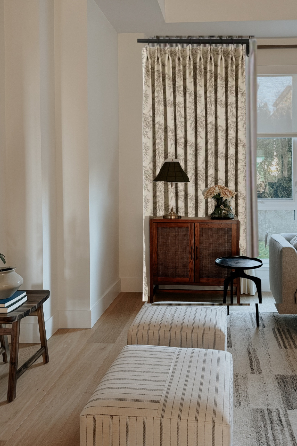 Visualizing new curtains in the living room. Needing fuller and to make the curtain rod longer (it was a DIY)  

#LTKstyletip #LTKhome