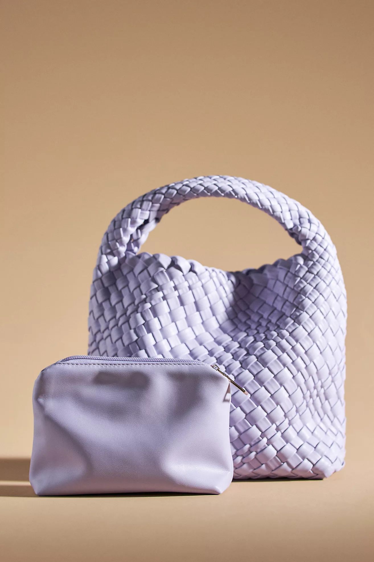 Mini Woven Faux Leather Tote | Anthropologie (US)