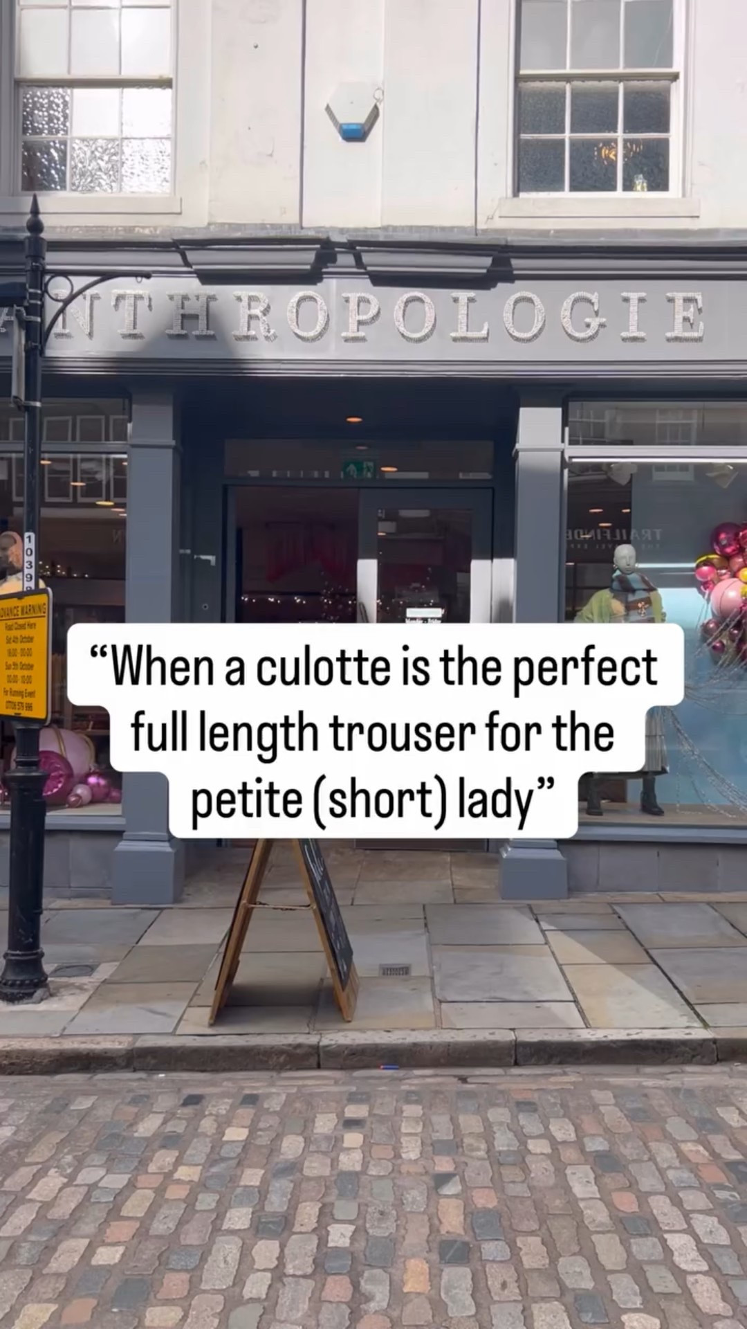 5ft2 & under, these are for you.

These culottes in Anthropologie are not only the most comfortable pair of trousers I’ve tried on in months but they are a perfect full length trouser if you’re petite (short) like me.
I know many of you struggle to find the right length.

These are also a super look for the Autumn if you want to wear them as a culotte length if you’re taller. 

£90.00 in store or there’s a 10% discount if you buy online & postage was free. 

#thepocketstylist #personalstylist #personalstyling #personalshopper #personalbranding #style #stylist #fashion