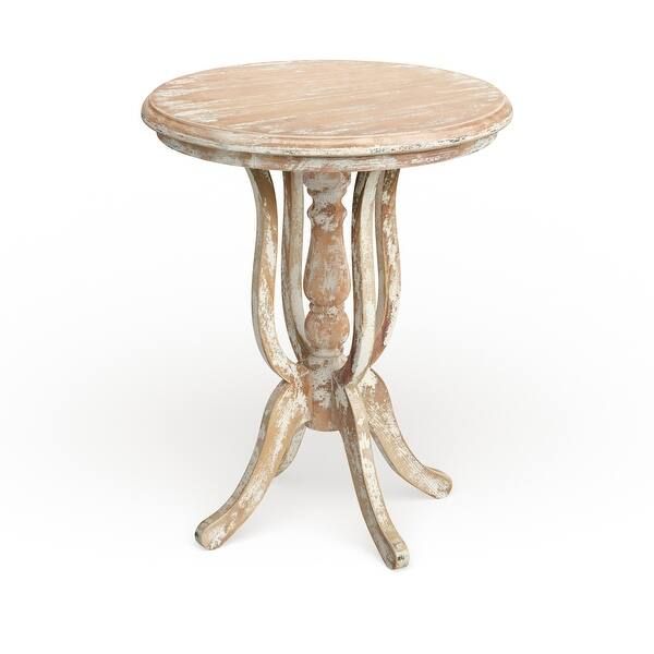 Brown Wood Farmhouse Accent Table 28 x 24 x 24 - 24 x 24 x 28Round - Overstock - 32066073 | Bed Bath & Beyond