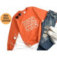 Fall Sweatshirt Cozy For Women Autumn Leaves Shirt Sweater Women, Long Sleeve Shirt, Shirts With Say | Etsy (US)