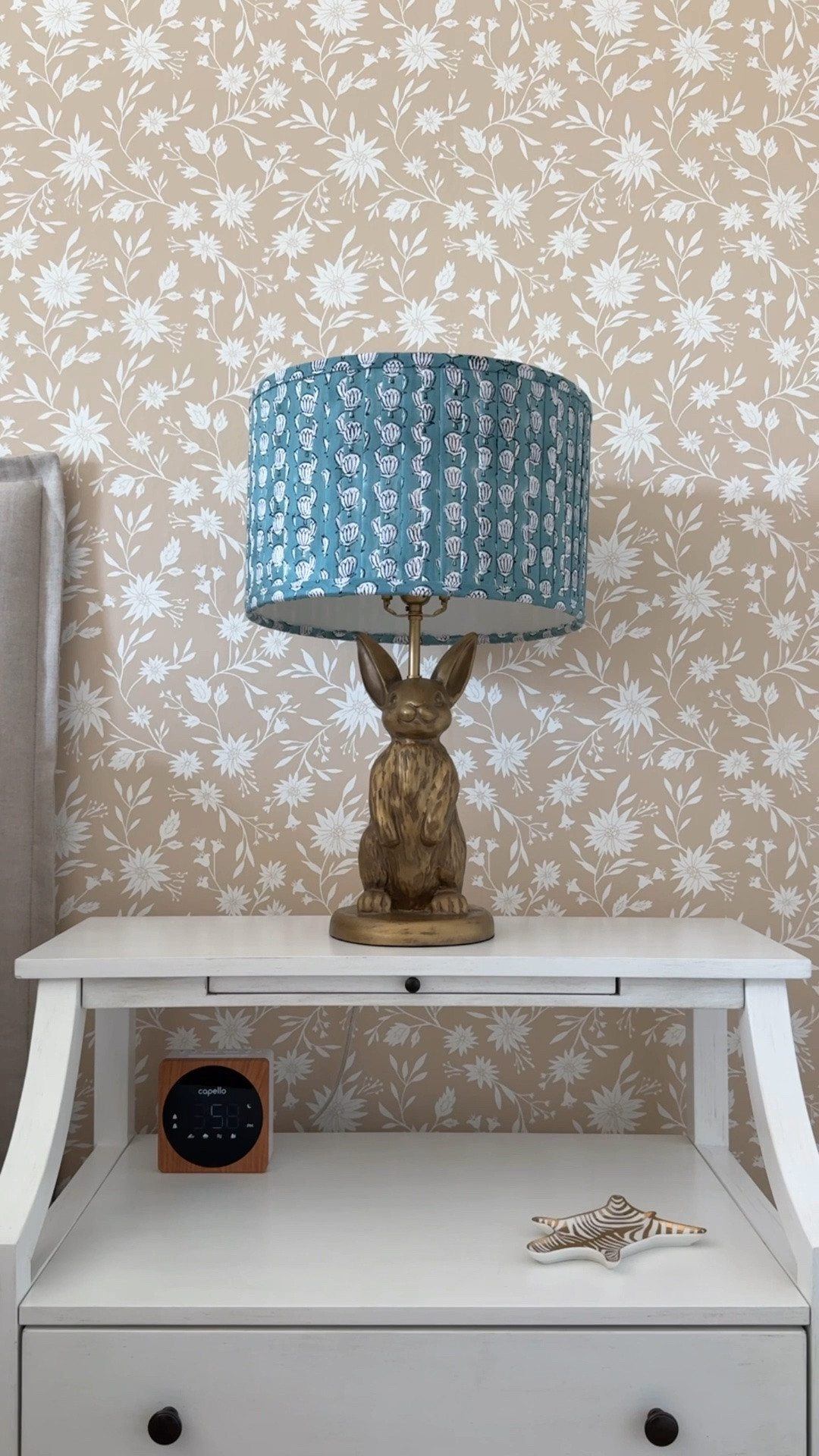Make this DIY pleated lamp shade with block print fabric for only $10!

For my drum shade that is 10” tall I used less than 1 yard of 42” wide fabric.

Unfortunately this Pottery Barn Kids bunny lamp has been discounted for several years.

Patterned lamp shade, girls room lamp, blue block print fabric

#LTKHome #LTKKids