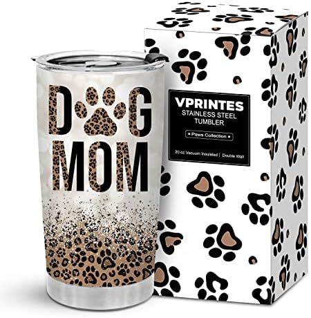 Vprintes Dog Mom Gifts for Women - 20oz Stainless Steel Insulated Dog Mom Tumbler - Dog Mug Dog L... | Amazon (US)