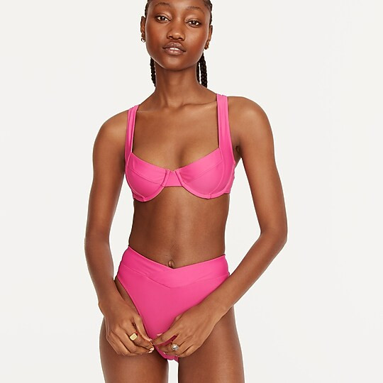 Cross-back underwire bikini top | J. Crew US