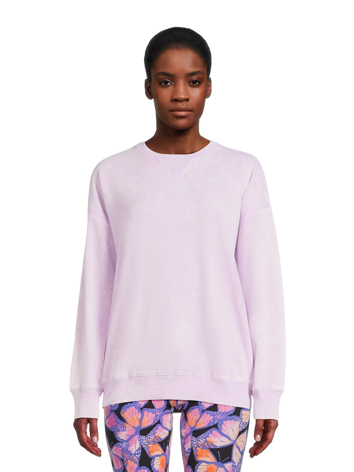 No Boundaries Juniors' Washed Crewneck Sweatshirt, Sizes XS-XXXL | Walmart (US)